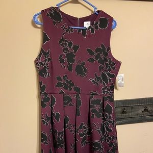 Purple and Black Flower Dress.
